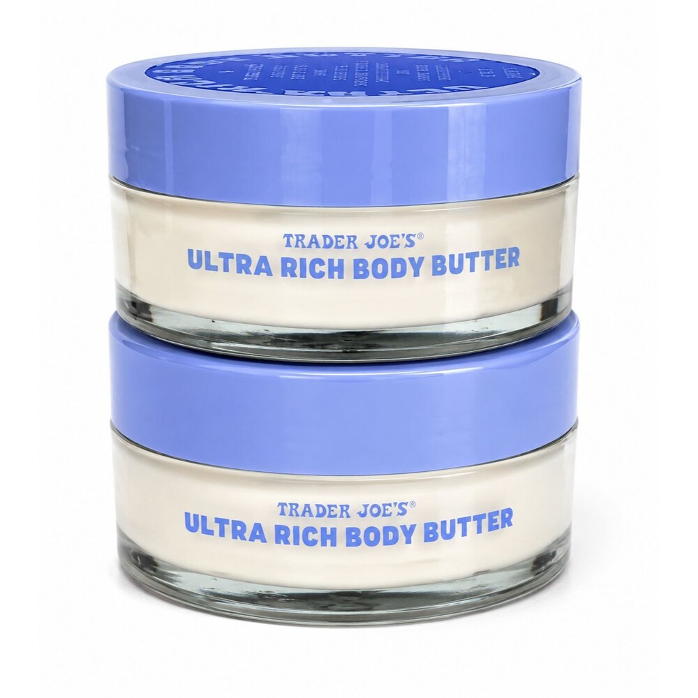 2 X Trader Joe's Ultra Rich Body Butter Vanilla/Orchid Hibiscus 8oz 2 Pack